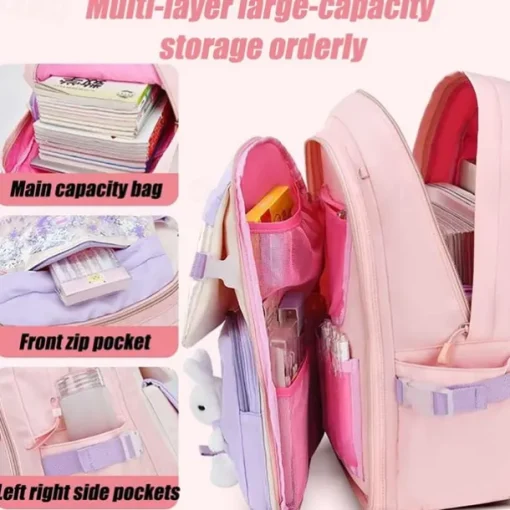 School Backpacks Cartoon Kids Backpacks Backpack for Girls Large Capacity Multi-function Back to School Gifts