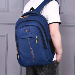 Schoolbag Solid Color for Student Boys Girls Multi-function Wear-Resistant Large Capacity Nylon School Bag Back Pack Satchel 22.06 inch, Back to School Gift