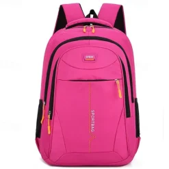 Schoolbag Solid Color for Student Boys Girls Multi-function Wear-Resistant Large Capacity Nylon School Bag Back Pack Satchel 22.06 inch, Back to School Gift