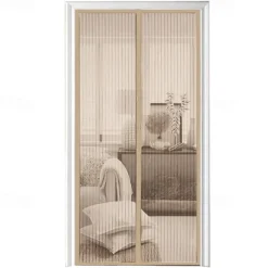 Screen Door Mesh Screen Door Simple Beautiful Screen Window Door Hands Free Magnetic Door Screen Automatic Closing Summer Curtain Net