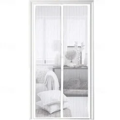 Screen Door Mesh Screen Door Simple Beautiful Screen Window Door Hands Free Magnetic Door Screen Automatic Closing Summer Curtain Net
