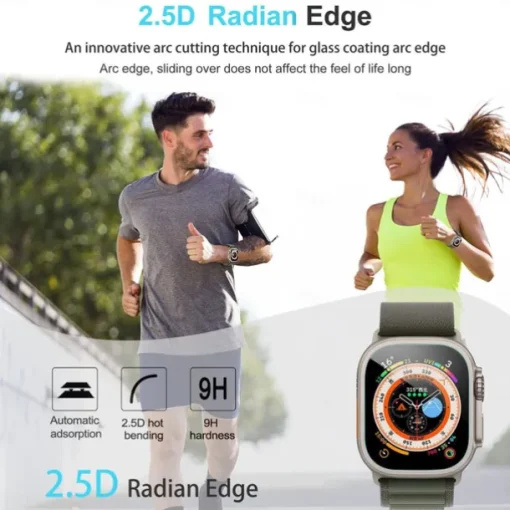 Screen Protector Film for iWatch Ultra/Ultra 2 Series 9 8 7 6 SE 5 4 3 2 1 for Apple Watch 49mm 44mm 40mm Soft / Tempered glass Protective Accessories（3/1pcs film）