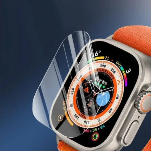 Screen Protector Film for iWatch Ultra/Ultra 2 Series 9 8 7 6 SE 5 4 3 2 1 for Apple Watch 49mm 44mm 40mm Soft / Tempered glass Protective Accessories（3/1pcs film）