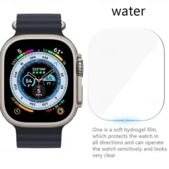 Screen Protector Film for iWatch Ultra/Ultra 2 Series 9 8 7 6 SE 5 4 3 2 1 for Apple Watch 49mm 44mm 40mm Soft / Tempered glass Protective Accessories（3/1pcs film）