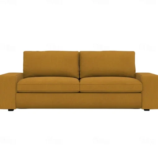 3-seat Sofa Cover Quilted 100% Cotton Slipcovers Solid Color KIVcover LITB PRIME cover