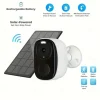 Security Camera Wireless Outdoor 3MP Security Camera with Solar Panel PIR Human Detection SD Card/Cloud Storage Flood Light Solar Cameras for Home Security