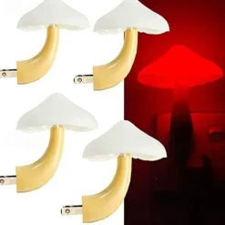Sensor LED Night Light Plug in Lamp Mushroom Night Light 7-Color Changing Magic Mini Pretty Mushroom-Shaped Night Lights for Adults Kids NightLight