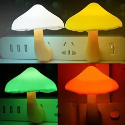 Sensor LED Night Light Plug in Lamp Mushroom Night Light 7-Color Changing Magic Mini Pretty Mushroom-Shaped Night Lights for Adults Kids NightLight
