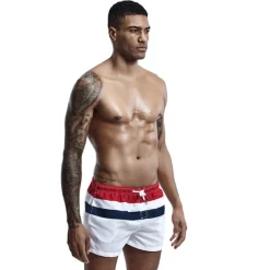 SEOBEAN® Men's Swim Trunks Swim Shorts Quick Dry Board Shorts Bathing Suit with Pockets Drawstring Swimming Surfing Beach Water Sports Stripes Spring Summer / Micro-elastic