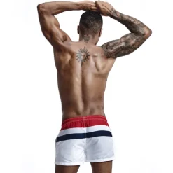 SEOBEAN® Men's Swim Trunks Swim Shorts Quick Dry Board Shorts Bathing Suit with Pockets Drawstring Swimming Surfing Beach Water Sports Stripes Spring Summer / Micro-elastic