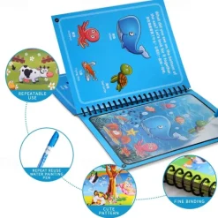 1Set Children Painting Drawing Toys Reusable Coloring Book Magic Water Drawing Book Sensory Early Education Toys For Kids