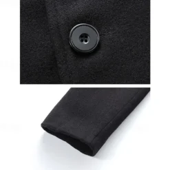 Set with Trench Coat Pullover Men's 2 PCS Outfits Winter Coat Overcoat Daily Wear Winter Thermal Warm Windproof Outerwear Clothing Apparel Fashion Warm Ups Plain Pocket Lapel Single Breasted