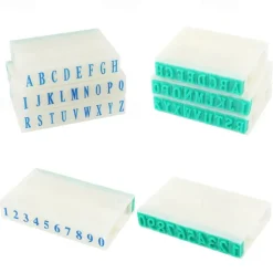 2Sets Detachable Number Letter Stamp Alphabet A-Z Combination Set Numeral 0-9 for Card Tag Scrapbook Craft Making Teaching