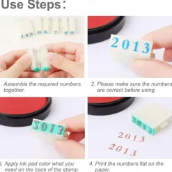 2Sets Detachable Number Letter Stamp Alphabet A-Z Combination Set Numeral 0-9 for Card Tag Scrapbook Craft Making Teaching