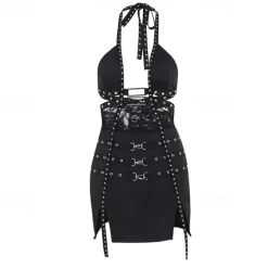 Sexy Y2K Year 2000 Dress Goth Girl Women's Halloween Carnival Masquerade Party / Evening Dress