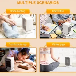 Shaking Head Silent Heating Small Heater Fan Rapid Heating Intelligent Temperature Control Home Office Desk Electric Heater