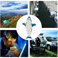 Shark Blanket Kigurumi Pajamas Sofa Blanket for Adults' Unisex Cute Christmas Halloween Carnival Easy Halloween Costumes