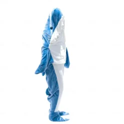 Shark Blanket Kigurumi Pajamas Sofa Blanket for Adults' Unisex Cute Christmas Halloween Carnival Easy Halloween Costumes