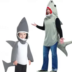 Shark Carnival Costume Cosplay Costume Halloween Group Family Costumes Kid's Adults' Men's Boys Funny Costume Halloween Carnival Masquerade Easy Carnival Costume