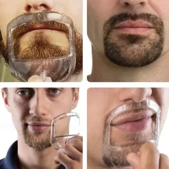 Shaving Template For Men With 5 Different Sizes, Beard Guide Shaper With Comb, Beard Shaping & Styling Template Perfect For Hairline Line-up, Edging, Stencil For Trimming, Mustache, Goatee