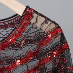 Shawl & Wrap Women's Wedding Guest Wraps Bolero Sparkle & Shine 1920s Elegant Short Sleeve Tulle Wedding Wraps With Beading For Wedding Summer dress to impress