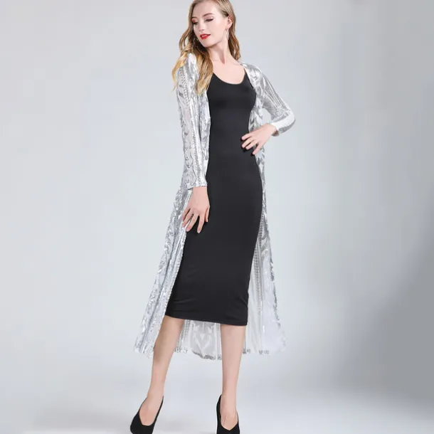 Shawl & Wrap Women's Wrap Elegant Bridal Long Sleeve Tulle Wedding Wraps With Split Joint For Wedding Summer