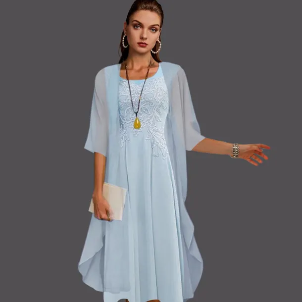 Shawl & Wrap Women's Wrap Wedding Guest Ladies Elegant Sun Protection Half Sleeve Chiffon Wedding Wraps With Pure Color For Event / Party Spring & Summer