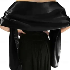 Shawls and Wraps for Evening Dresses Satin Women Long Scarf Wedding Guest Shawl