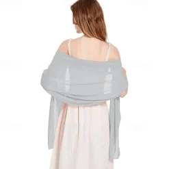 Shawls and Wraps Soft Chiffon Scarve Scarf For Evening Party Dresses Wedding Stole