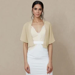 Shawls Women's Wrap Bolero Shrug Coats / Jackets Elegant Sun Protection Short Sleeve Chiffon Wedding Wraps With Pure Color For Formal Spring & Fall dress to impress