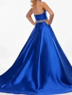 Sheath Sweep / Brush Train Chrismas Dress Flower Girl Dress Pageant & Performance Juniors Cute Prom Dress Satin with Beading Open Back Fit 3-16 Years dress to impress