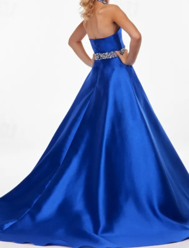 Sheath Sweep / Brush Train Chrismas Dress Flower Girl Dress Pageant & Performance Juniors Cute Prom Dress Satin with Beading Open Back Fit 3-16 Years dress to impress