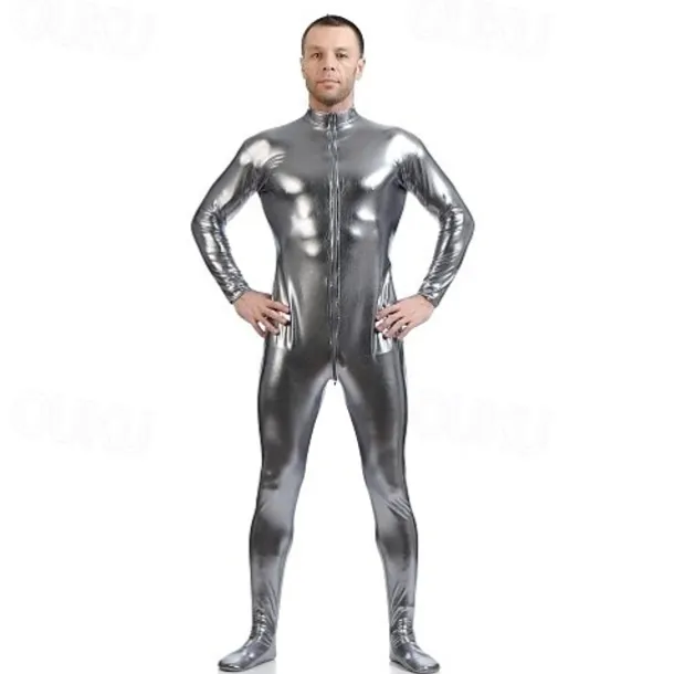Shiny Zentai Suits Cosplay Costume Skin Suit Carnival Costume Full Body Suit Men's Women's Sex Sexy Costume Solid Colored Spandex Latex Costume for Halloween Adults'