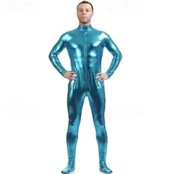 Shiny Zentai Suits Cosplay Costume Skin Suit Carnival Costume Full Body Suit Men's Women's Sex Sexy Costume Solid Colored Spandex Latex Costume for Halloween Adults'