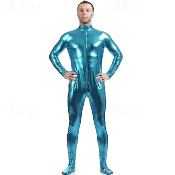 Shiny Zentai Suits Cosplay Costume Skin Suit Carnival Costume Full Body Suit Men's Women's Sex Sexy Costume Solid Colored Spandex Latex Costume for Halloween Adults'