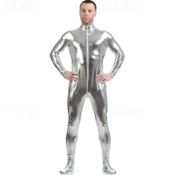 Shiny Zentai Suits Cosplay Costume Skin Suit Carnival Costume Full Body Suit Men's Women's Sex Sexy Costume Solid Colored Spandex Latex Costume for Halloween Adults'