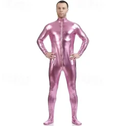 Shiny Zentai Suits Cosplay Costume Skin Suit Carnival Costume Full Body Suit Men's Women's Sex Sexy Costume Solid Colored Spandex Latex Costume for Halloween Adults'