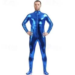 Shiny Zentai Suits Cosplay Costume Skin Suit Carnival Costume Full Body Suit Men's Women's Sex Sexy Costume Solid Colored Spandex Latex Costume for Halloween Adults'