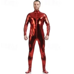 Shiny Zentai Suits Cosplay Costume Skin Suit Carnival Costume Full Body Suit Men's Women's Sex Sexy Costume Solid Colored Spandex Latex Costume for Halloween Adults'