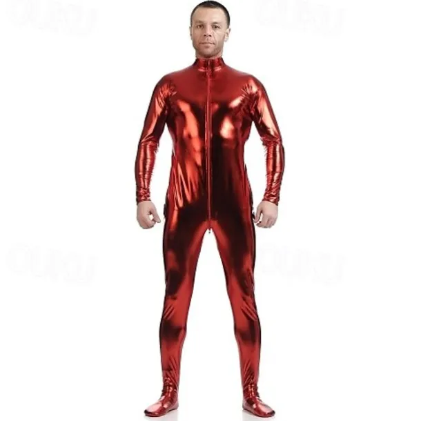Shiny Zentai Suits Cosplay Costume Skin Suit Carnival Costume Full Body Suit Men's Women's Sex Sexy Costume Solid Colored Spandex Latex Costume for Halloween Adults'