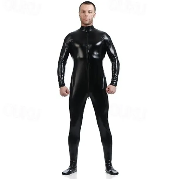 Shiny Zentai Suits Cosplay Costume Skin Suit Carnival Costume Full Body Suit Men's Women's Sex Sexy Costume Solid Colored Spandex Latex Costume for Halloween Adults'
