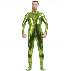 Shiny Zentai Suits Cosplay Costume Skin Suit Carnival Costume Full Body Suit Men's Women's Sex Sexy Costume Solid Colored Spandex Latex Costume for Halloween Adults'