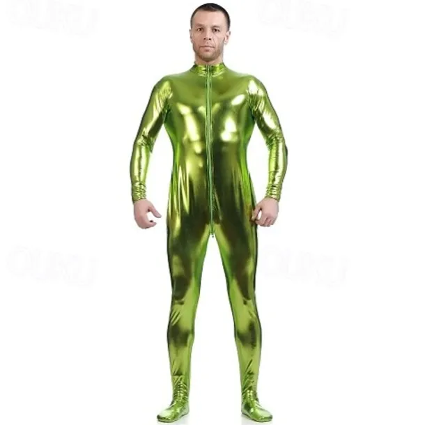 Shiny Zentai Suits Cosplay Costume Skin Suit Carnival Costume Full Body Suit Men's Women's Sex Sexy Costume Solid Colored Spandex Latex Costume for Halloween Adults'