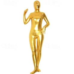 Shiny Zentai Suits Cosplay Costume Bodysuit Carnival Costume Full Body Suit Men's Women's Sexy Costume Solid Colored Spandex Latex Costume for Halloween
