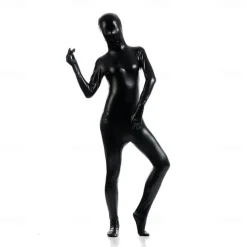Shiny Zentai Suits Cosplay Costume Bodysuit Carnival Costume Full Body Suit Men's Women's Sexy Costume Solid Colored Spandex Latex Costume for Halloween