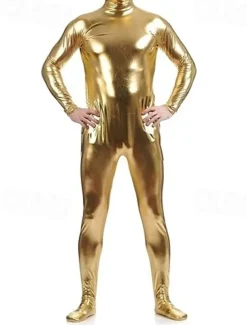Shiny Zentai Suits Skin Suit Bodysuit Carnival Costume Full Body Suit Men's Women's Sex Solid Colored Spandex Latex Costume for Halloween Masquerade Adults'