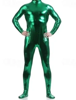Shiny Zentai Suits Skin Suit Bodysuit Carnival Costume Full Body Suit Men's Women's Sex Solid Colored Spandex Latex Costume for Halloween Masquerade Adults'