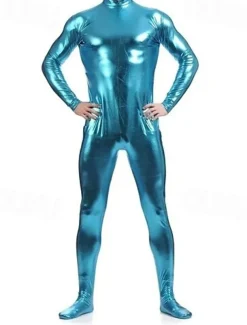 Shiny Zentai Suits Skin Suit Bodysuit Carnival Costume Full Body Suit Men's Women's Sex Solid Colored Spandex Latex Costume for Halloween Masquerade Adults'