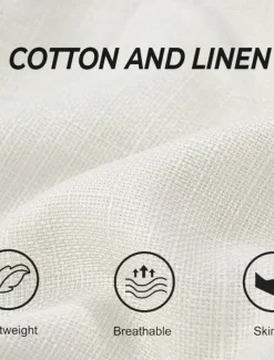 Shirt Cotton Linen Shirts Button Up Blouse Women's Black White Pink Plain Buttons Pocket Street Daily Fashion Shirt Collar Regular Fit S