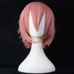 Short Anime Straight Synthetic Wigs with Bangs High Temperature Resistance Anime Party Costume Cosplay Wig for Men and Women